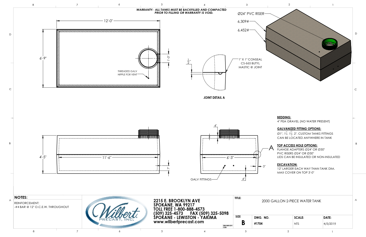 Water Tanks - Wilbert Precast Inc.